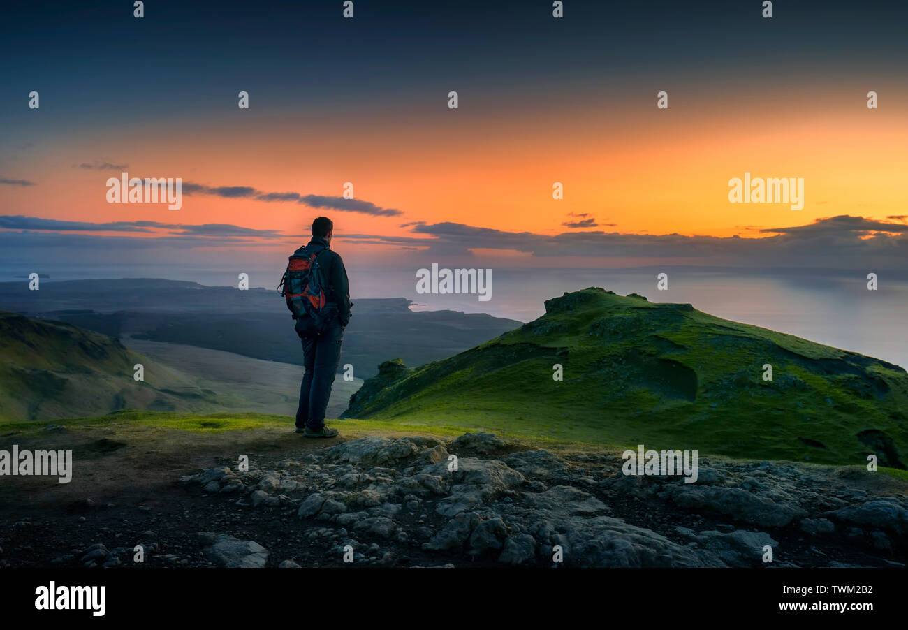 Lever du soleil en Ecosse. Banque D'Images