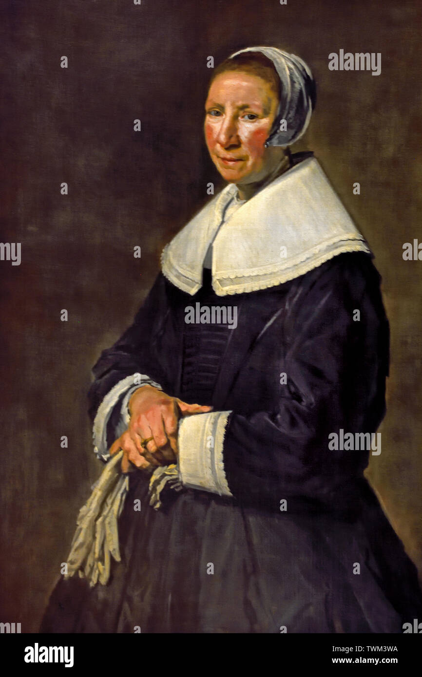 Portrait d'une femme par Frans Hals néerlandais aux Pays-Bas 1582-1666 Banque D'Images
