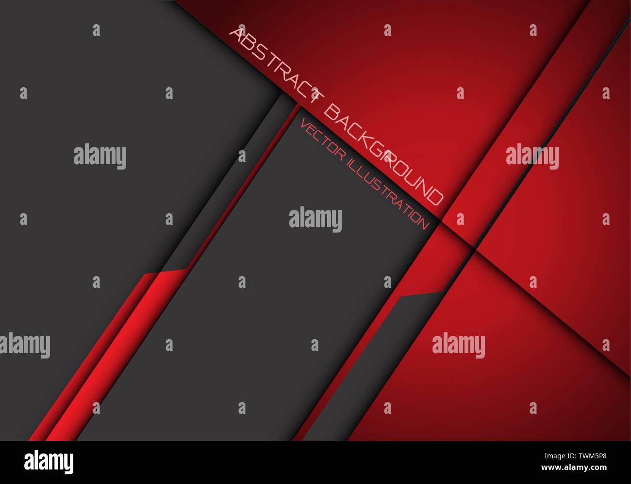 Résumé rouge foncé métallisé gris moderne design chevauchement futuristic background vector illustration. Illustration de Vecteur