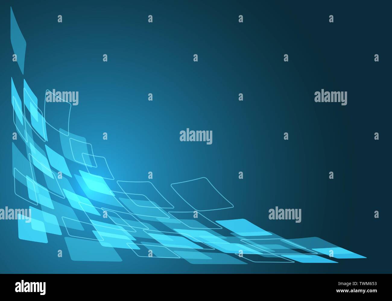 Courbe de débit de données bleu abstrait avec la technologie moderne design business futuristic background vector illustration. Illustration de Vecteur
