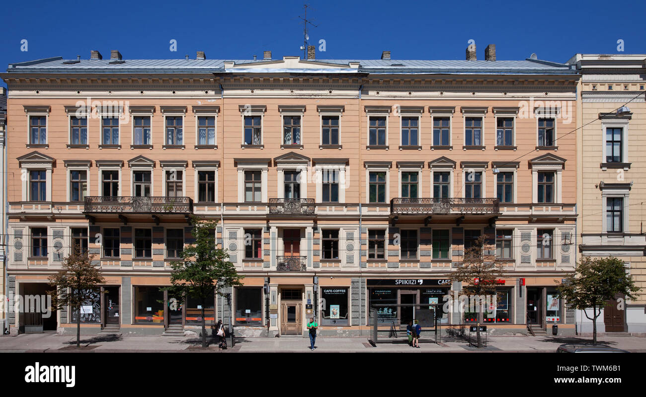 Riga, capitale de Lettonie, l'un des États baltes. Rue et les photos d'architecture prises à l'été 2017. Banque D'Images