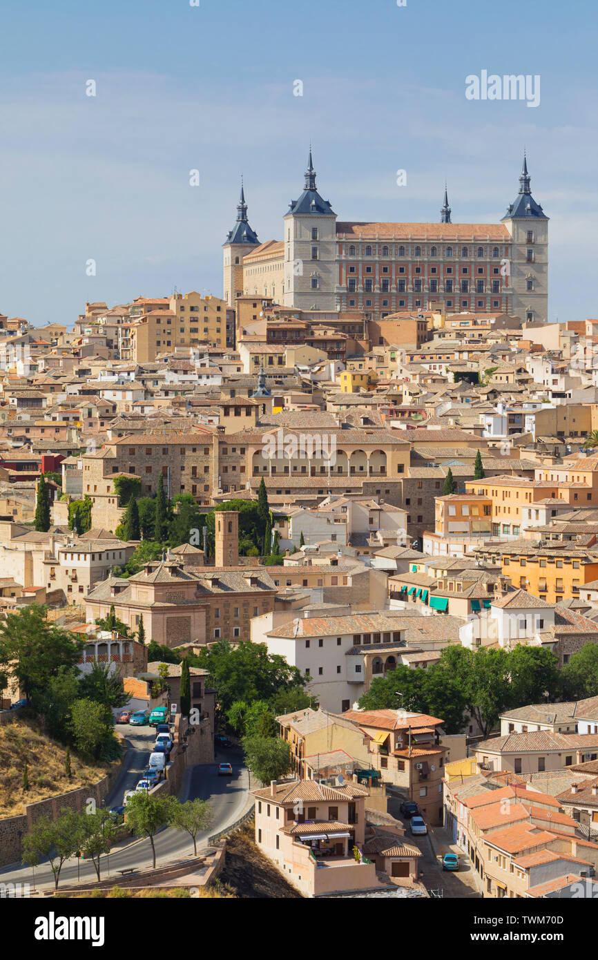 L'Alcazar, Tolède, province de Tolède, Castille la Manche Espagne. Toledo est un UNESCO World Heritage Site. Banque D'Images