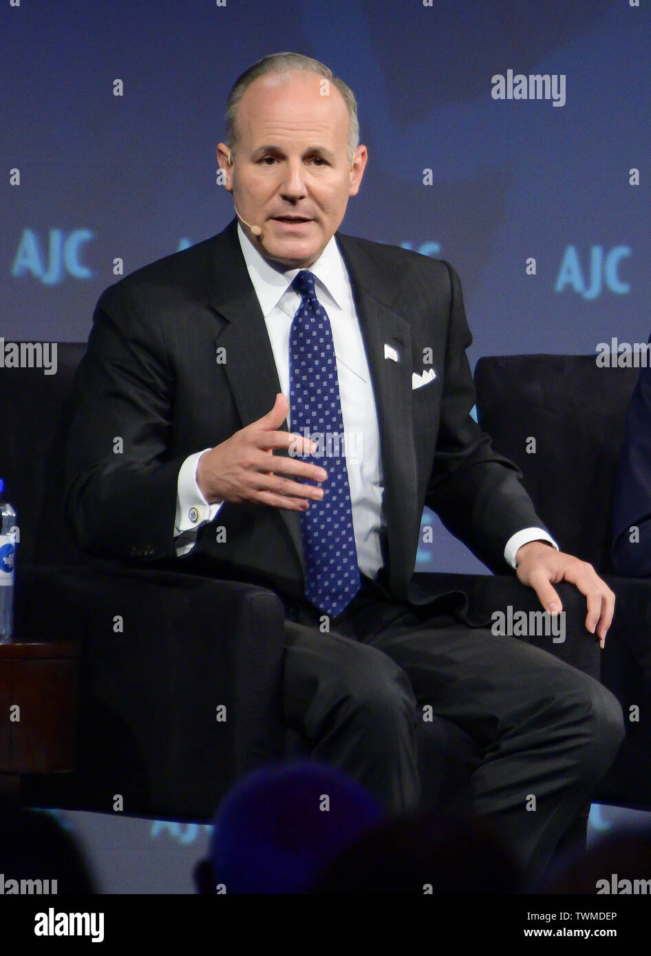 Washington, District de Columbia, Etats-Unis. 3 juin, 2019. Elan Carr, l'Envoyé spécial des États-Unis pour surveiller et combattre l'Antisémitisme, participe à une table ronde à la 2019 American Jewish Committee (AJC) Global Forum à l'hôtel Hilton de Washington à Washington, DC le lundi. 3 juin 2019 Crédit : Ron Sachs/CNP/ZUMA/Alamy Fil Live News Banque D'Images