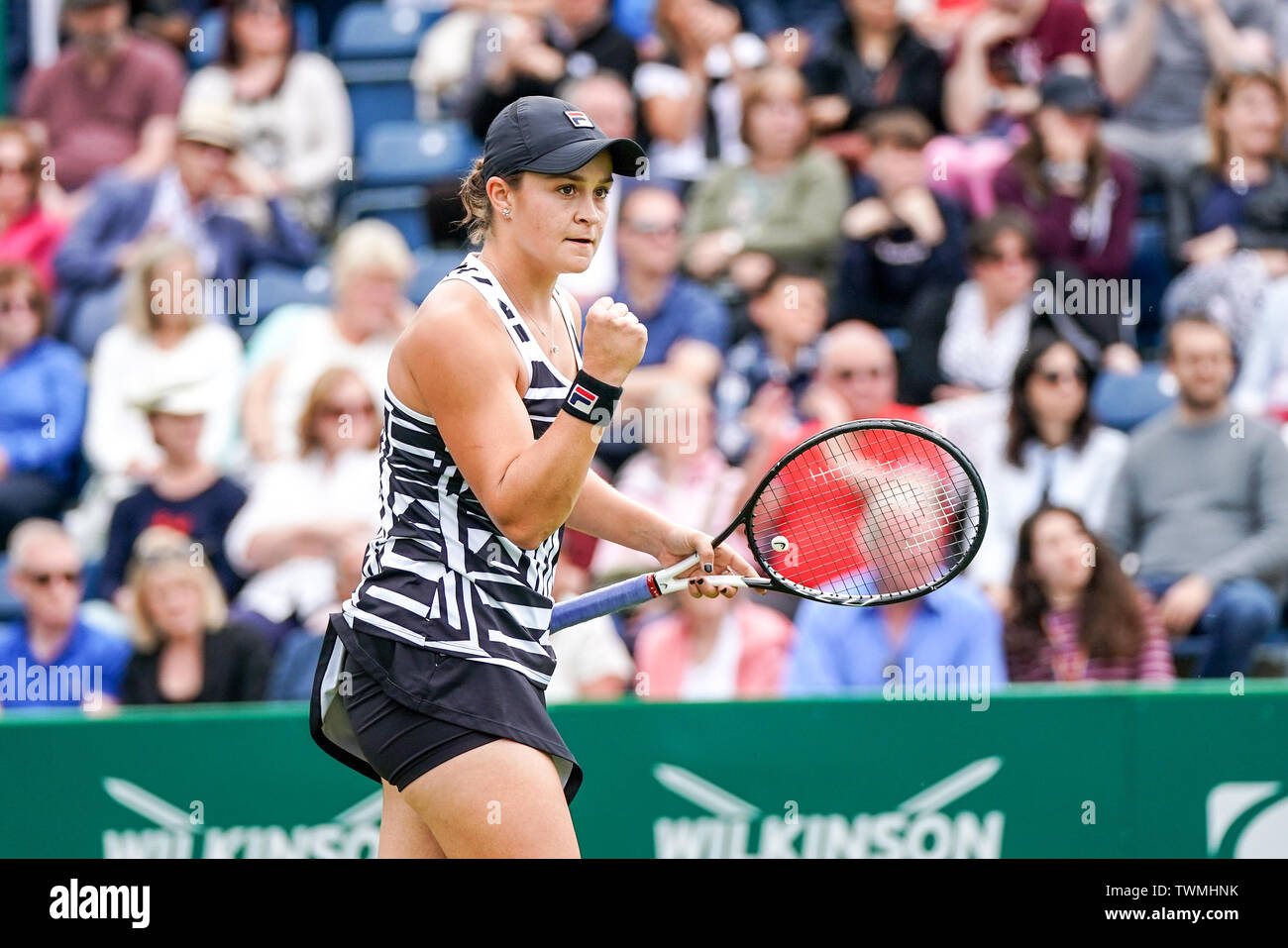 Club Prieuré Edgbaston, Birmingham, UK. 21 Juin, 2019. Nature Valley WTA tennis Classic tournoi ; Ashleigh Barty (AUS) célèbre remporter un match quart dans son ensemble contre Venus Williams (USA) : Action de Crédit Plus Sport/Alamy Live News Banque D'Images