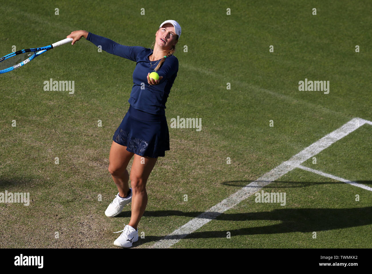 Birmingham, UK. 21 Juin, 2019. Yulia Putintseva du kazakh au cours de son quart de finale contre Julia Goerges d'Allemagne. Nature Valley Classic 2019, International Women's tennis, jour 5 à l'Edgbaston Priory Club à Birmingham, en Angleterre, le vendredi 21 juin 2019. Editorial uniquement. Photos par Andrew Verger, verger Crédit : Andrew la photographie de sport/Alamy Live News Banque D'Images