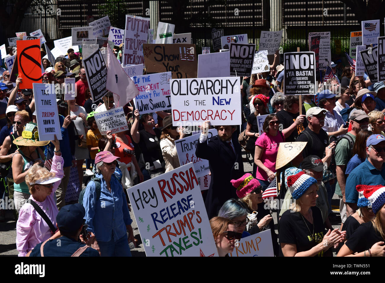 Le 15 avril 2017 Taxe d'atout, mars Los Angeles California Banque D'Images