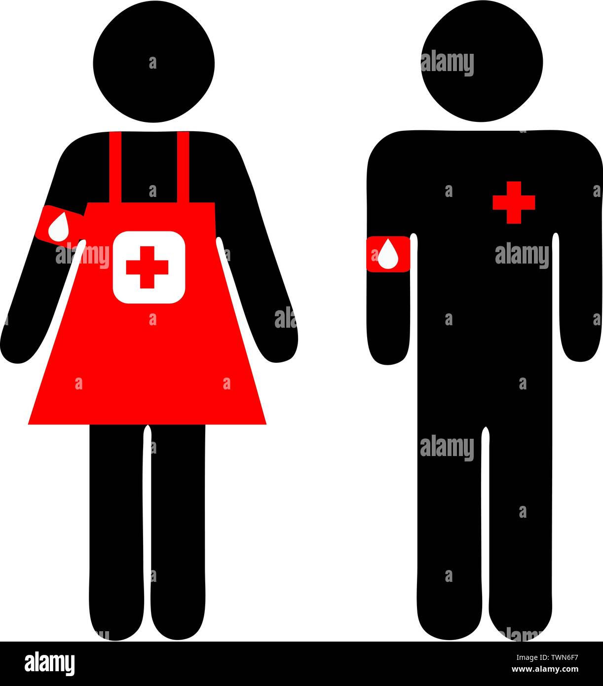 Le symbole les travailleurs de la santé de la ville - Laboratoire Illustration de Vecteur