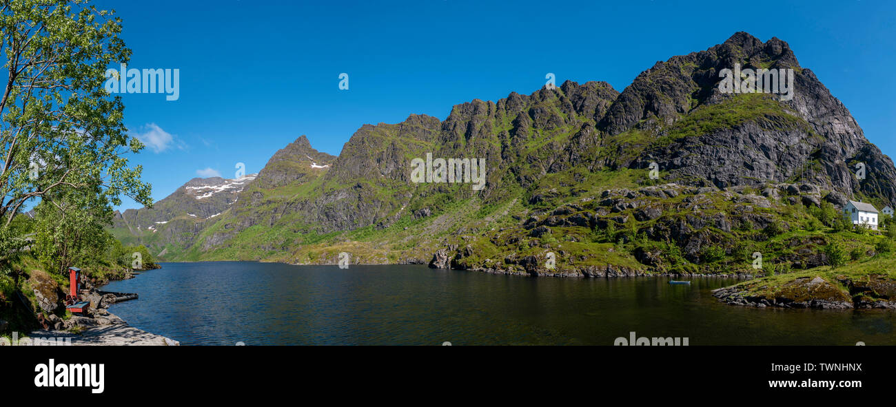 Paysage à Å Moskenes, Norvège Banque D'Images