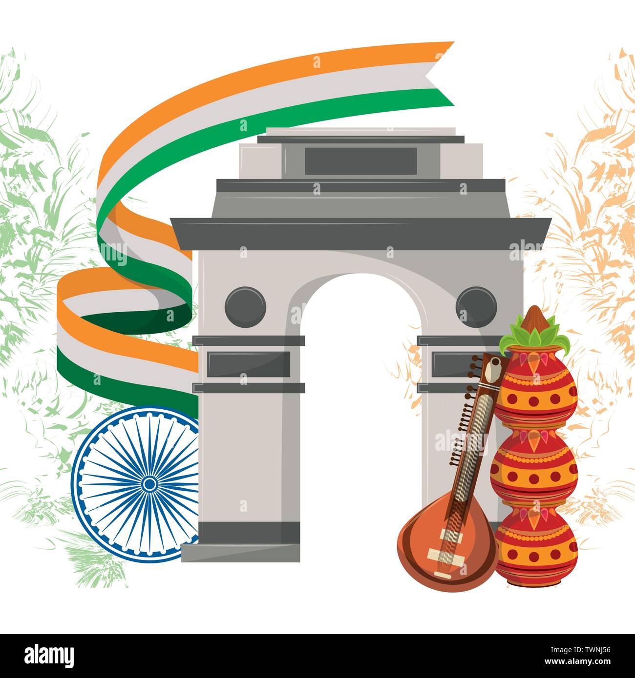 L'Inde gateway architecture monument distinctif Illustration de Vecteur