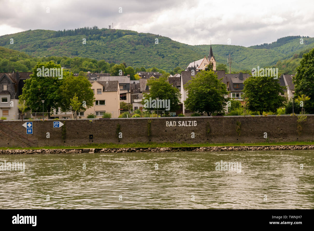 Bad Salzig ville en Allemagne Banque D'Images