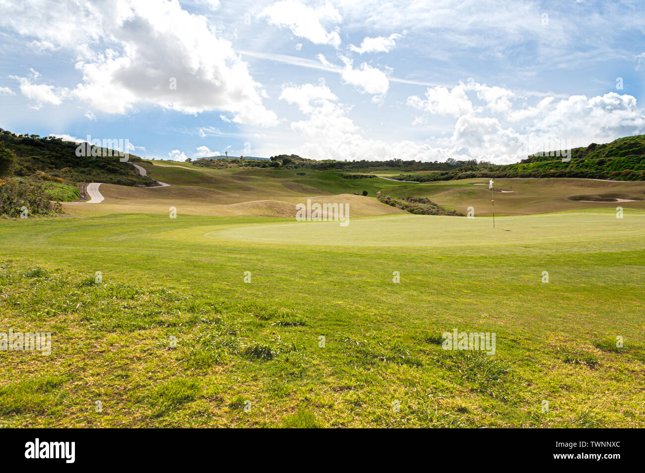 La Alcaidesa Links Golf et dans le sud de l'Espagne Banque D'Images