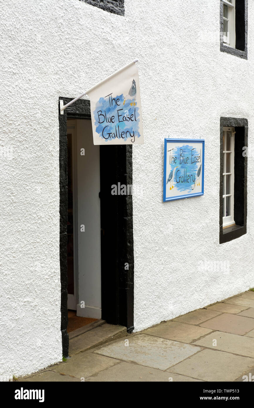 Le chevalet bleu galerie, d''une petite galerie d'art dans le village de  Cramond, Édimbourg, Écosse Photo Stock - Alamy
