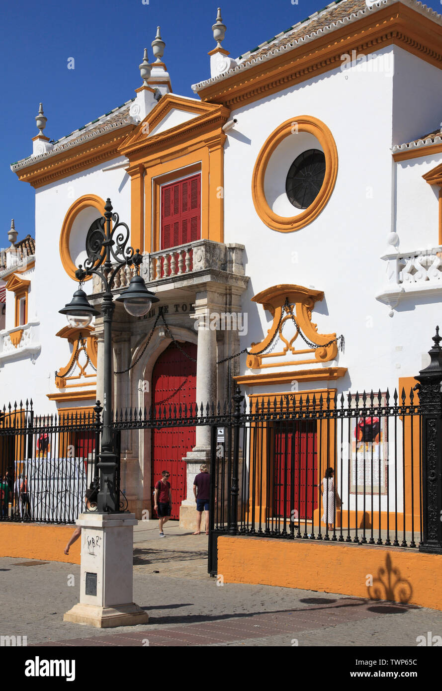 L'Espagne, Andalousie, Séville, Plaza de Toros de la Maestranza, arènes, Banque D'Images