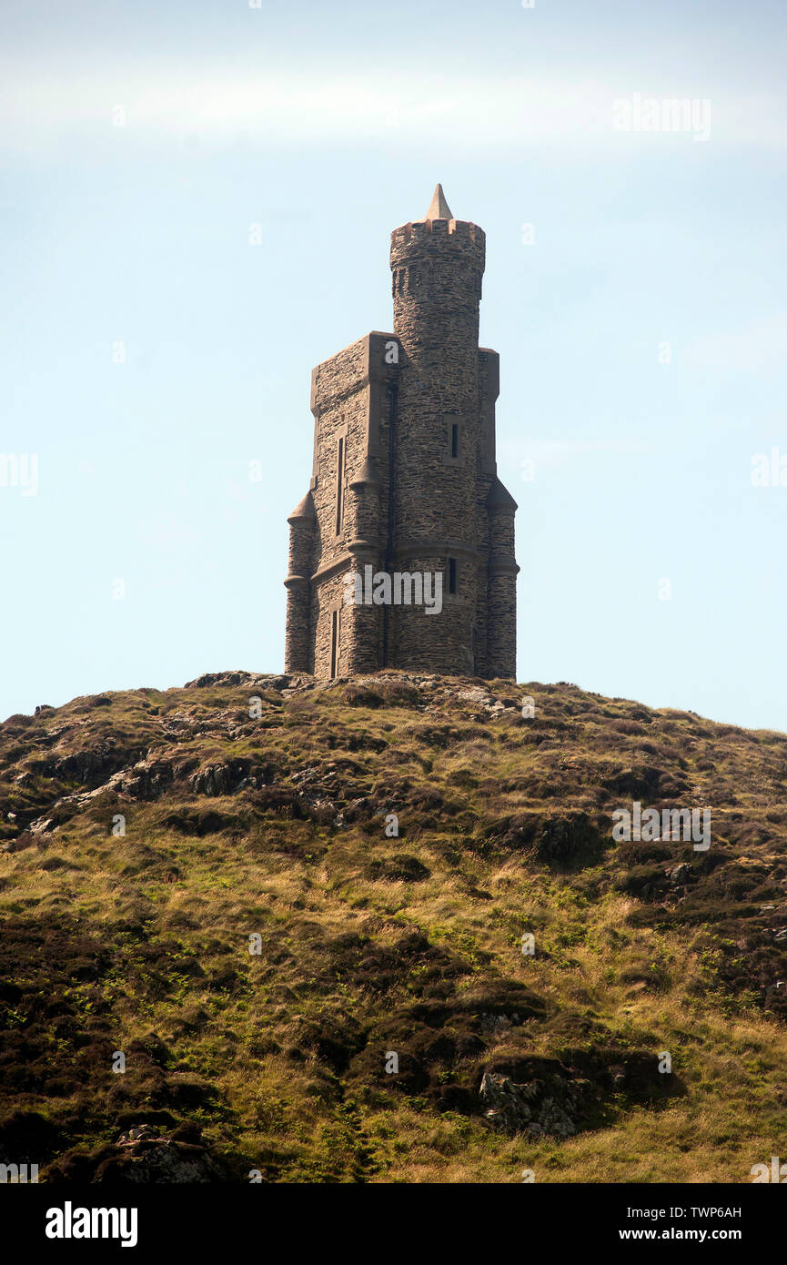 Milner's Tower, Bradda Printing Head, Port Erin, Île de Man, îles britanniques Banque D'Images