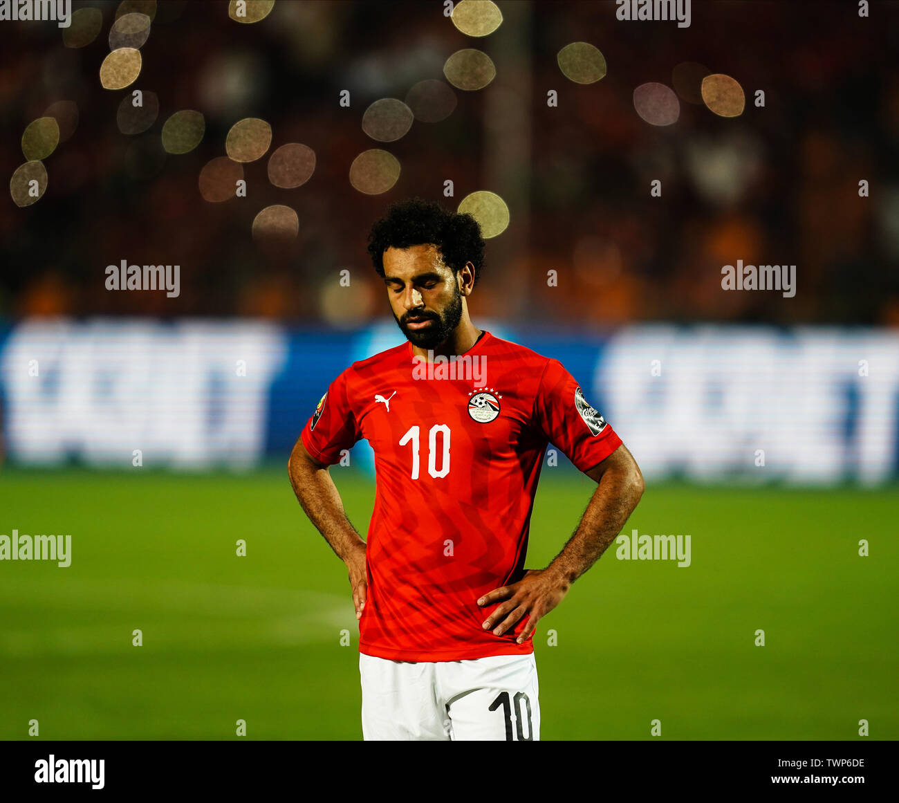 21 juin 2019 : Mohamed Salah Mahrous Ghaly d'Égypte G0 lors de la coupe d'Afrique des Nations match entre l'Egypte et le Zimbabwe au Stade International du Caire au Caire, Égypte. Ulrik Pedersen/CSM. Banque D'Images