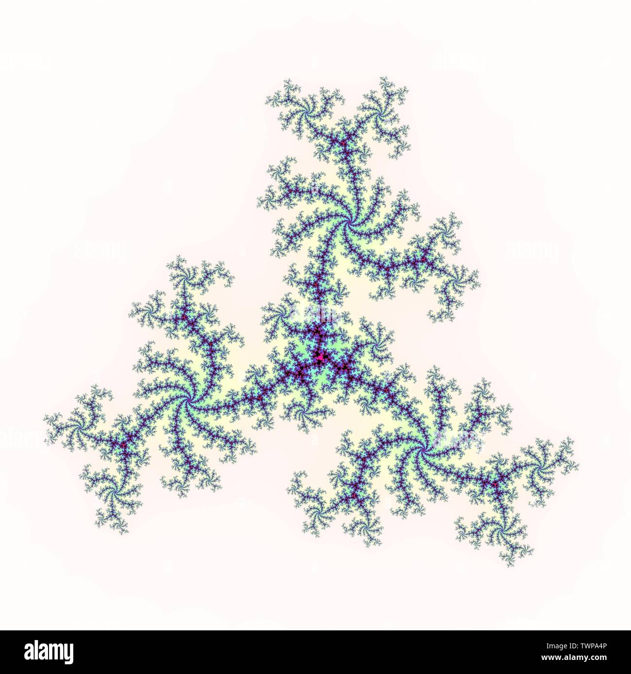 Une image créée à l'aide de l'informatique graphique, une photo d'un objet mathématique appelé un fractal. Banque D'Images