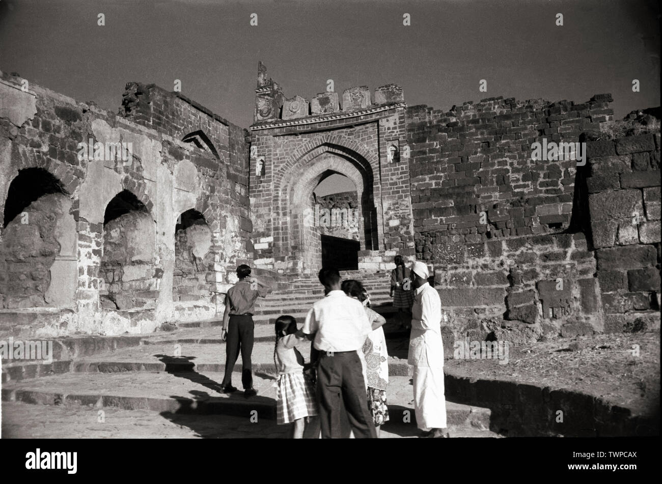 Sortie en famille POUR VOIR FORT DAULATABAD, AURANGABAD, Maharashtra, Inde Banque D'Images