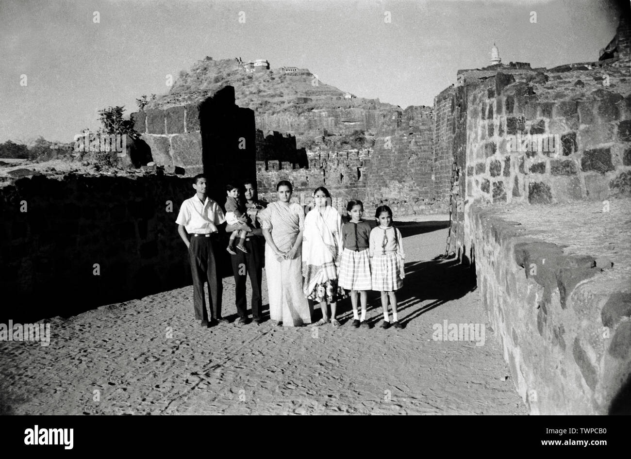Sortie en famille POUR VOIR FORT DAULATABAD, AURANGABAD, Maharashtra, Inde Banque D'Images