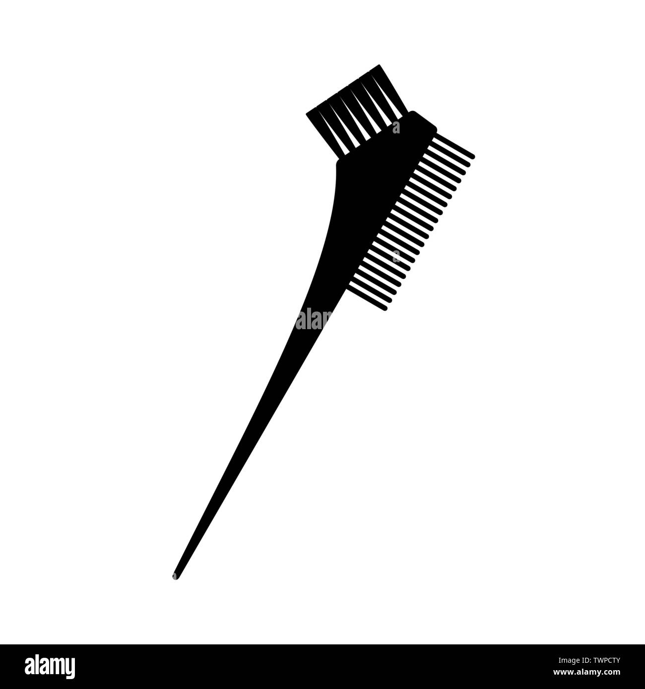 Le noir et blanc deux teintures silhouette brosse latérale Illustration de Vecteur Le noir et blanc deux teintures silhouette brosse latérale Illustration de Vecteur