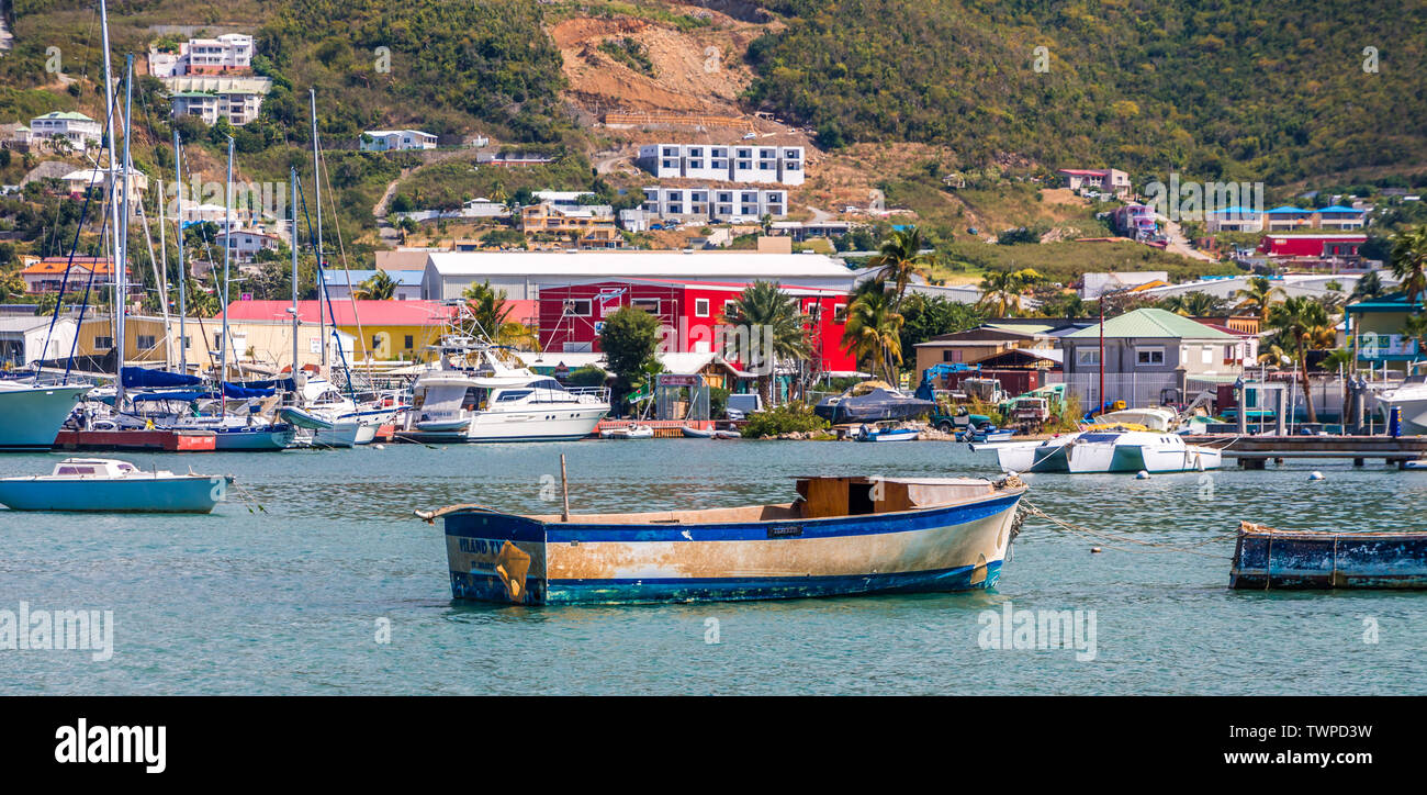 PHILIPSBURG, SAINT MARTIN - 6 Février 2019 : l'économie de St Martin est basée sur le tourisme de touristes séjournant sur l'île ou de la croisière de nombreux li Banque D'Images