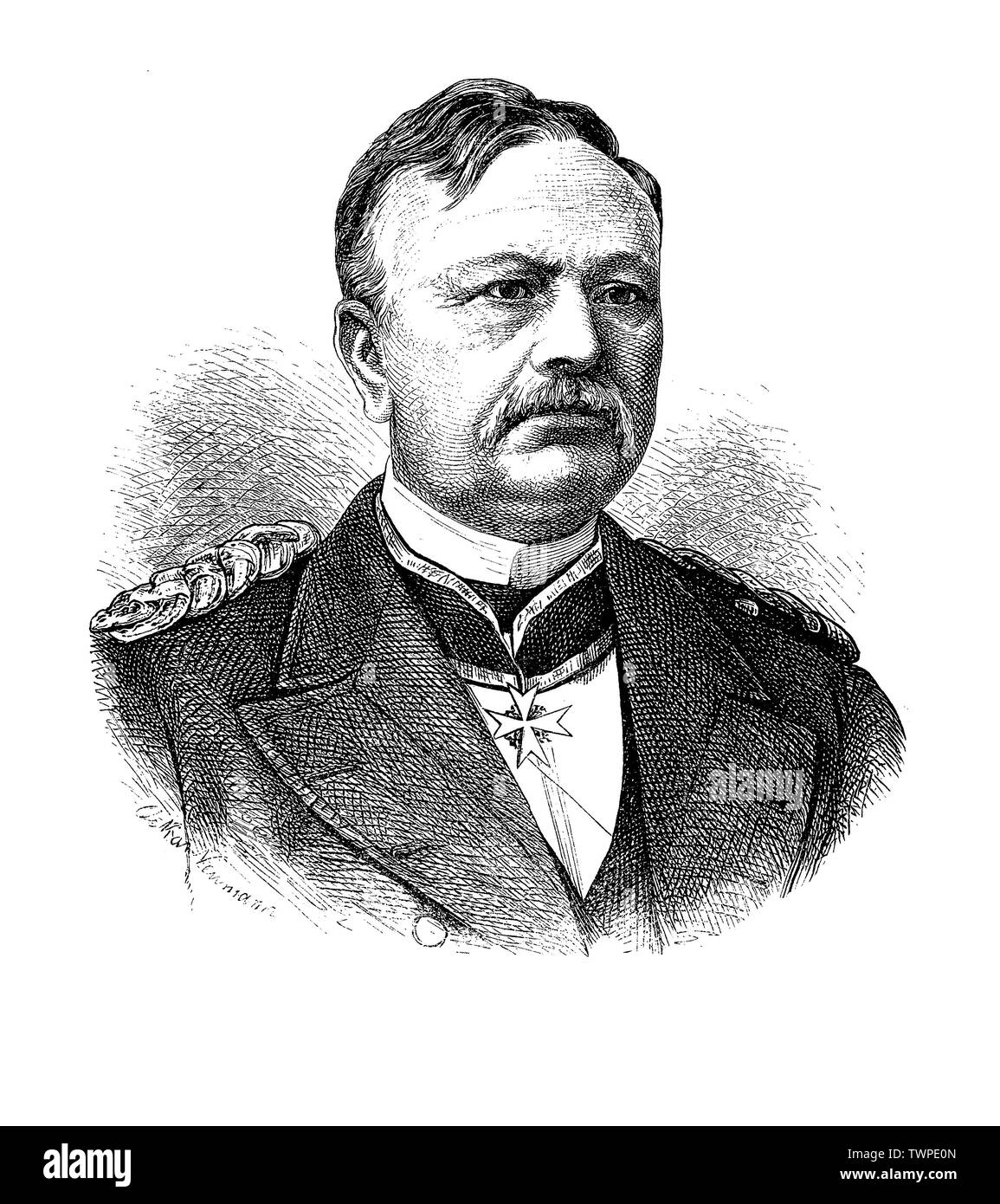 Albrecht von Stosch ( 1818 - 1896) était un général prussien d'infanterie royale et l'amiral qui a servi comme premier chef de la Marine impériale allemande nouvellement créée Banque D'Images