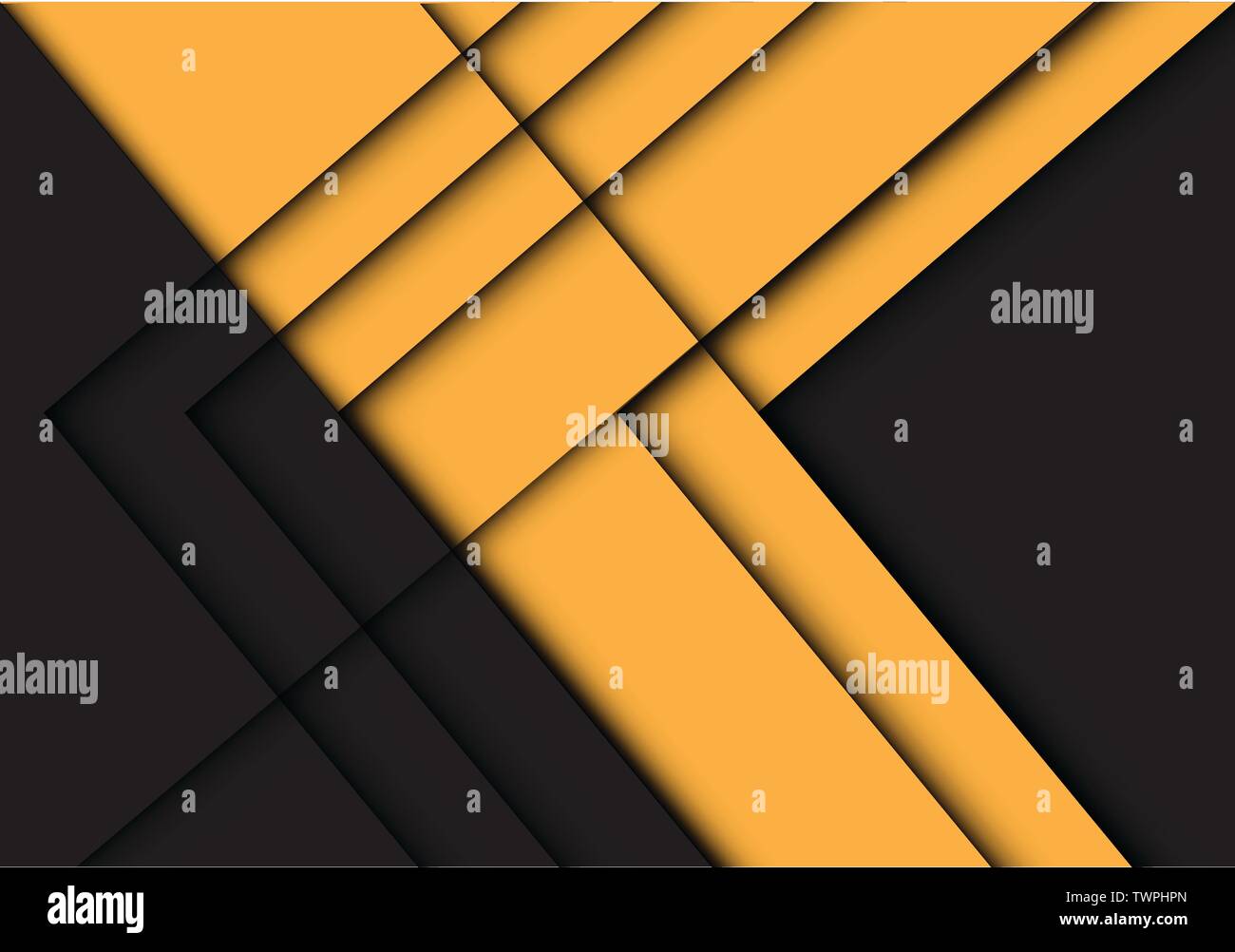 Abstract jaune noir line arrow design direction ombre modern futuristic background vector illustration. Illustration de Vecteur