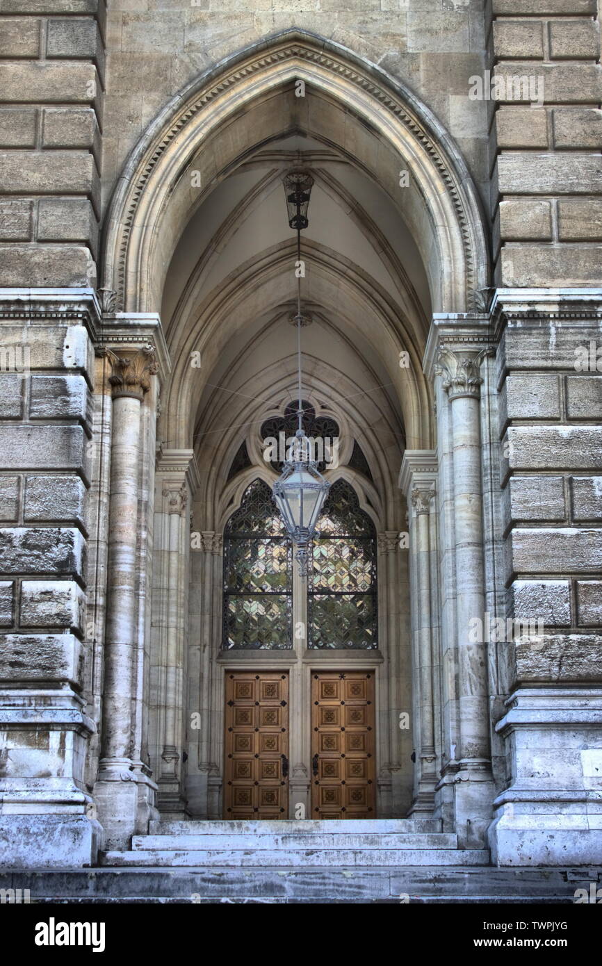 Entrée de l'Hôtel de ville de Vienne, Autriche Banque D'Images