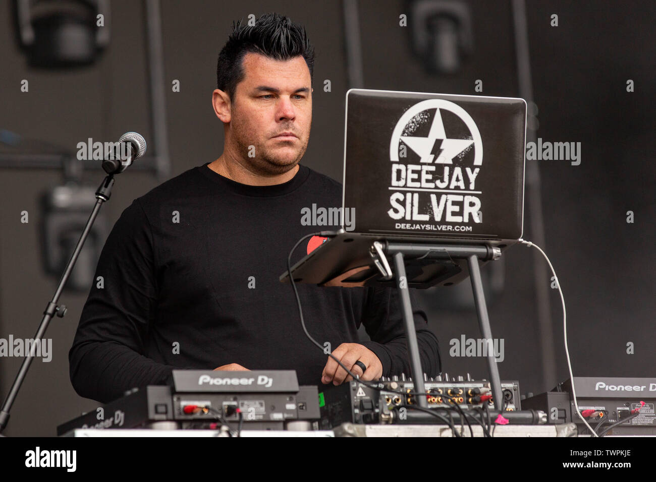 21 juin 2019 - Chicago, Illinois, États-Unis - DEE JAY (argent) au cours de la JOHN PERDUE Pays LakeShake Music Festival à Chicago, Illinois (crédit Image : © Daniel DeSlover/Zuma sur le fil) Banque D'Images