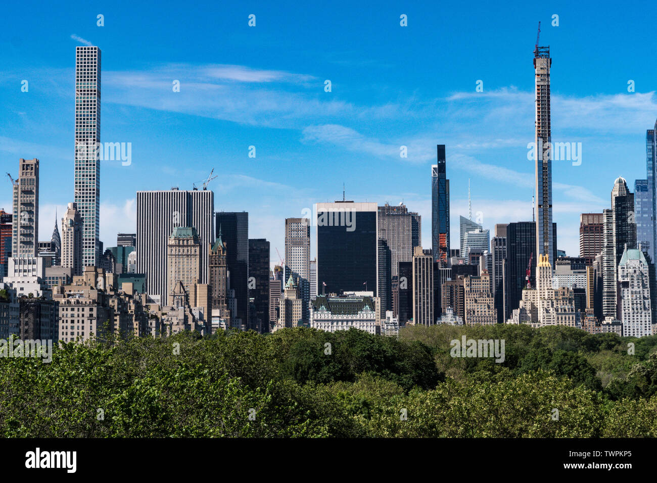 Skyline Vue de Central Park, à New York, États-Unis d'Amérique du Sud, Banque D'Images