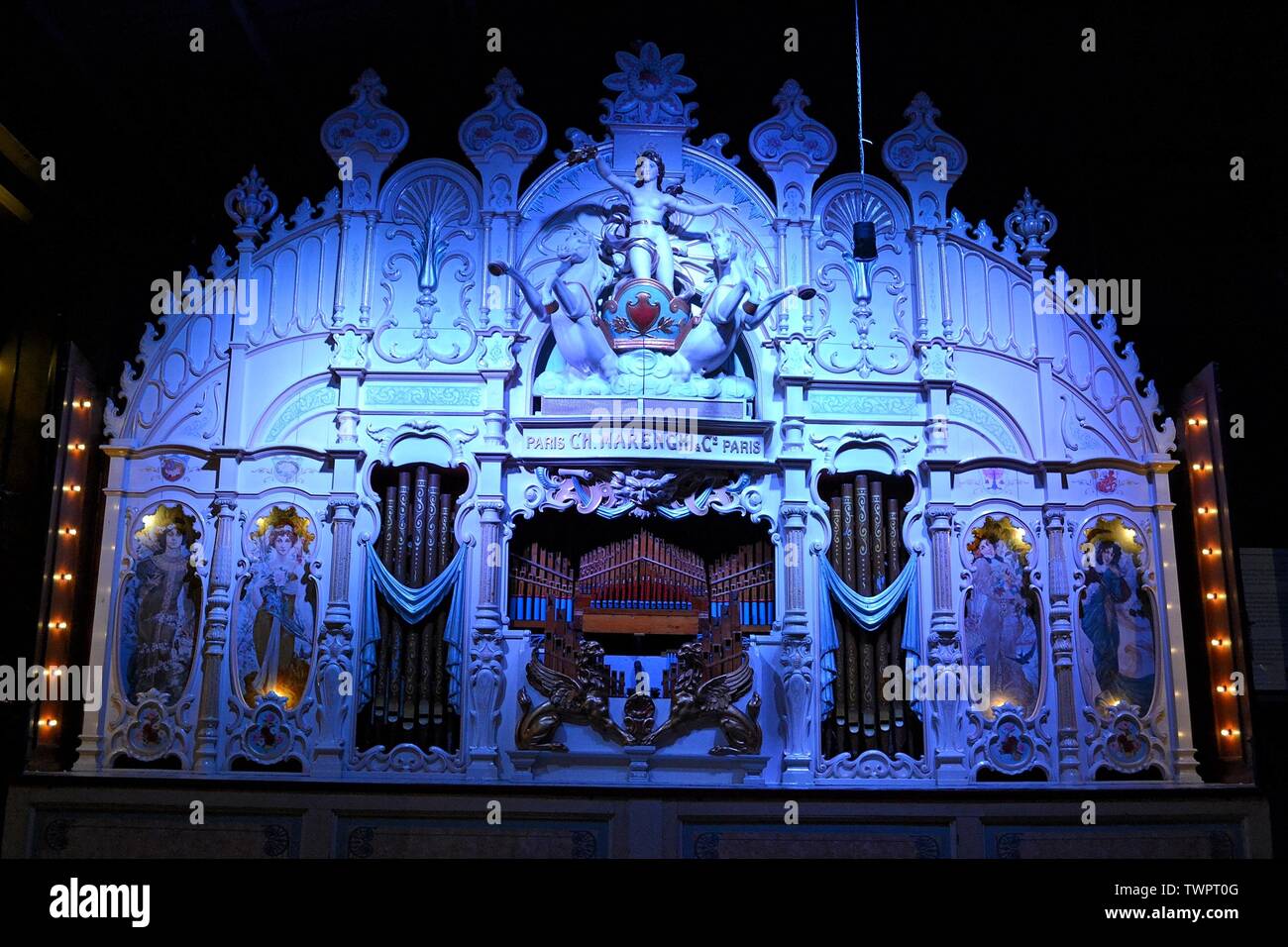 Un parc d'orgue à la mécanique Simo Simo, Collection, Fakenham, Norfolk, UK Banque D'Images