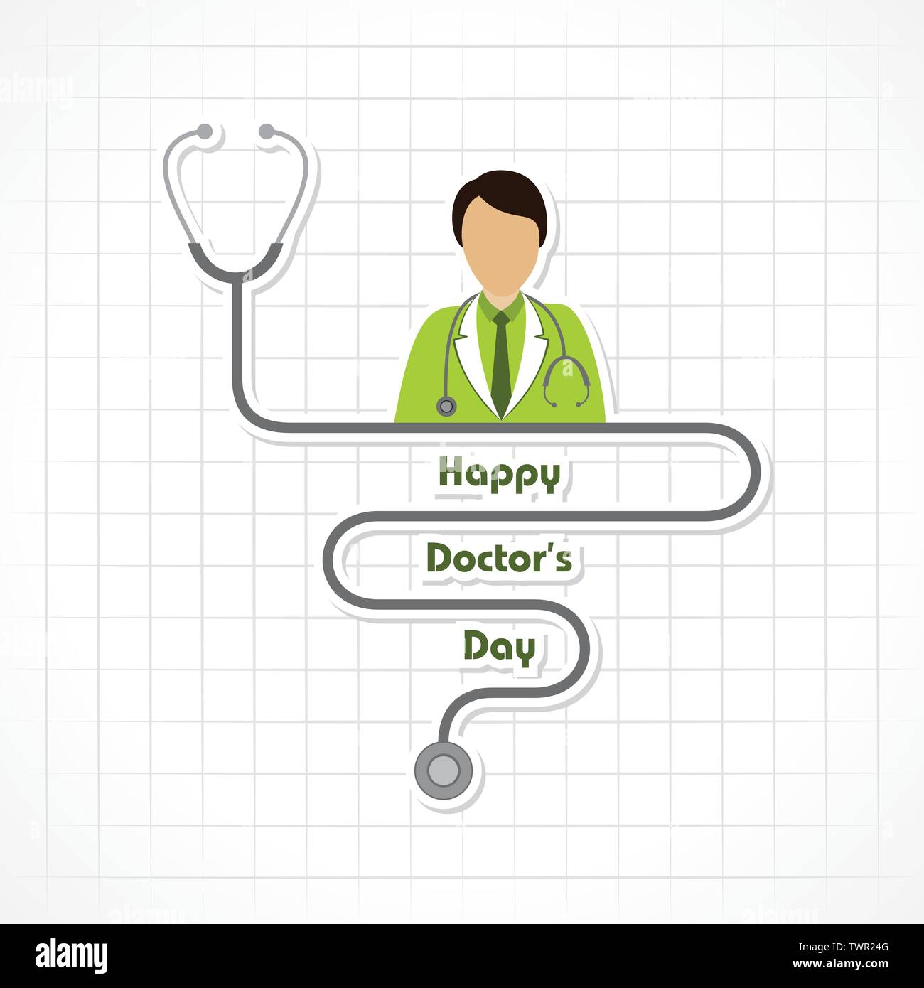 Illustration de médecins heureux jour- 1 juillet vecteur stock Illustration de Vecteur
