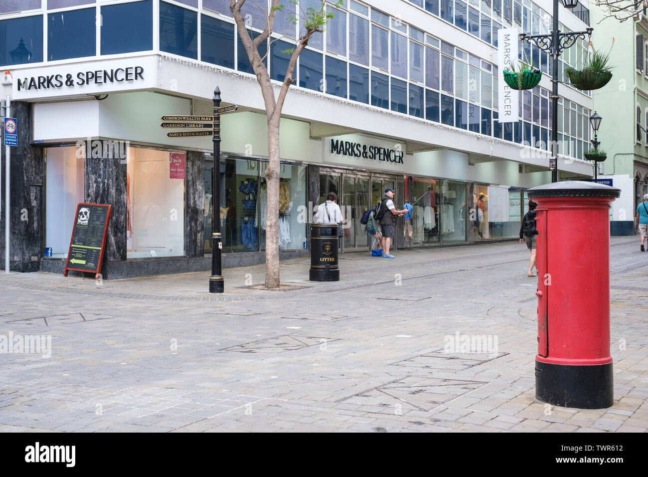 Magasin Marks & Spencer, Main Street, Gibraltar Banque D'Images