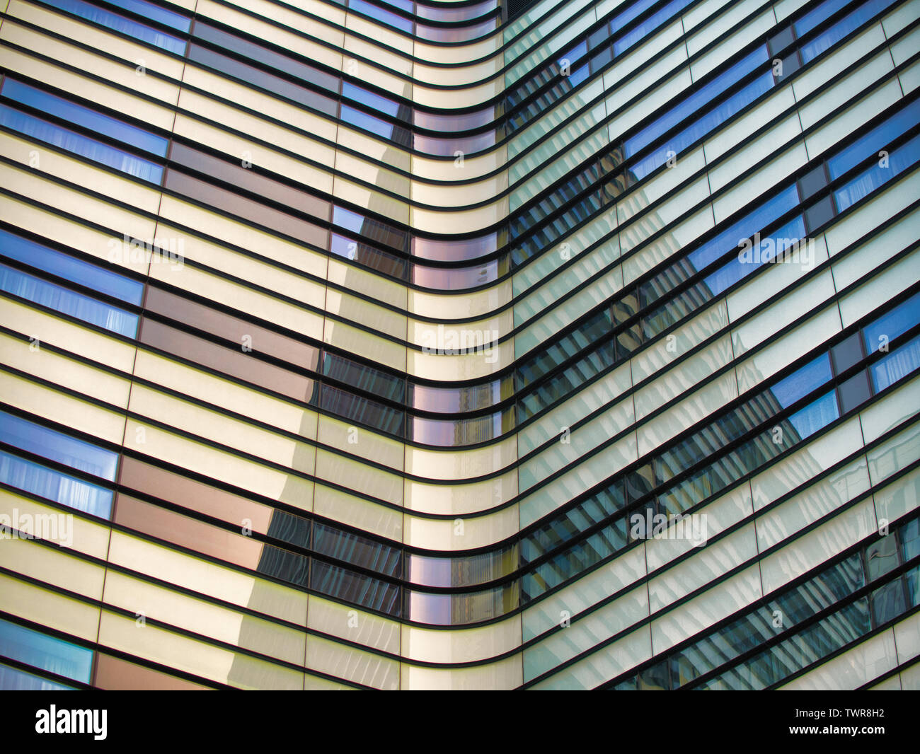 Abstract Pattern de lunettes arrière-plan bâtiment moderne Banque D'Images