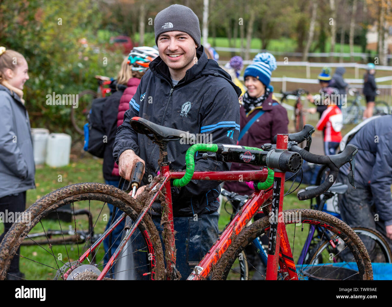 ABERGAVENNY, Royaume-Uni. 09Th Dec 2018. Le gallois 2018 Cyclocross Vélo de course des championnats à Abergavenny. © Photo Matthieu Lofthouse - Freelance Banque D'Images