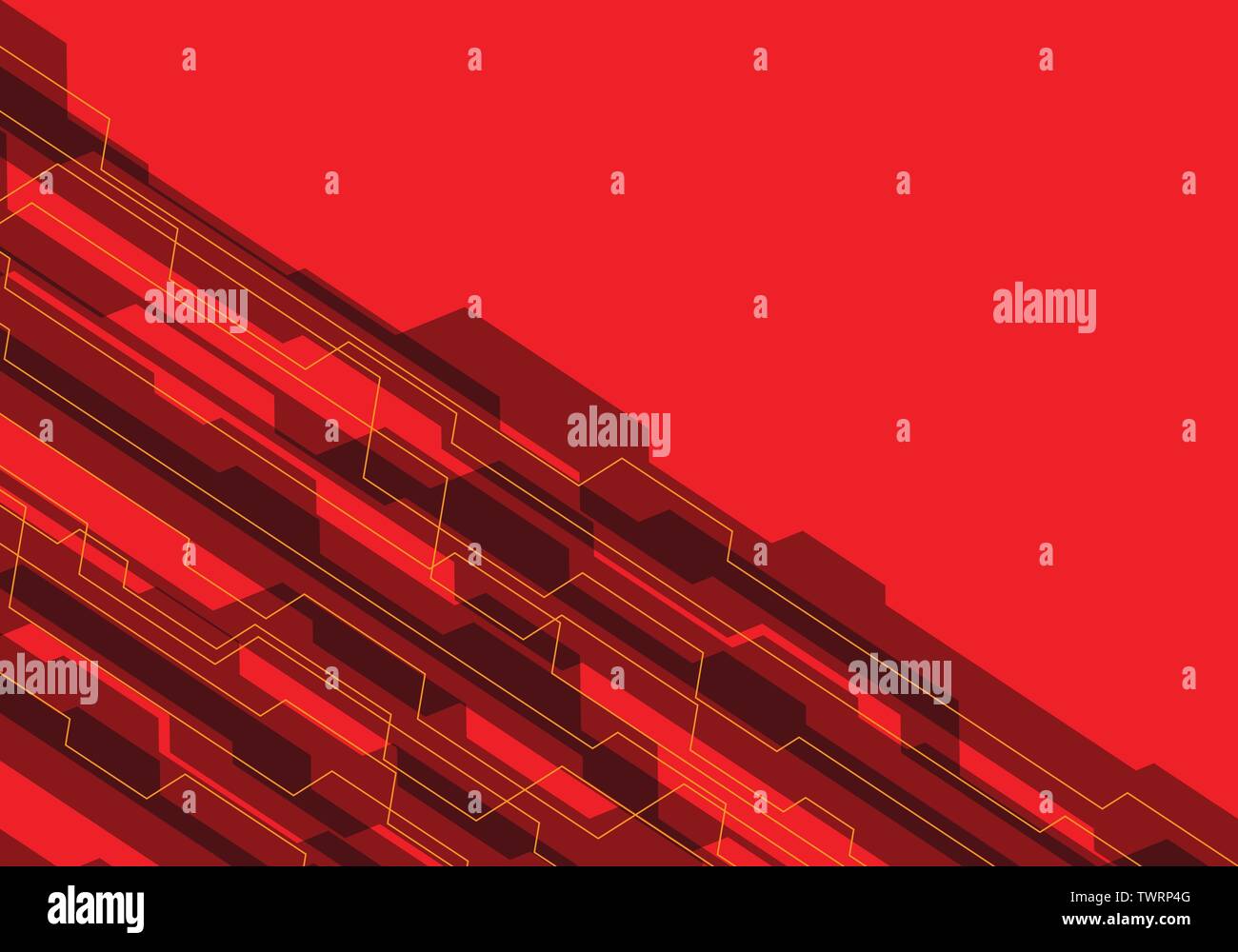 Résumé rouge ton circuit avec design blanc modern futuristic background vector illustration. Illustration de Vecteur