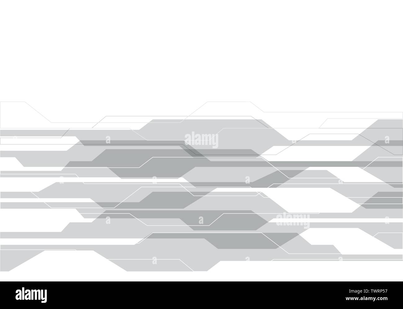 Polygone gris abstrait sur la technologie moderne design blanc futuristic background vector illustration. Illustration de Vecteur