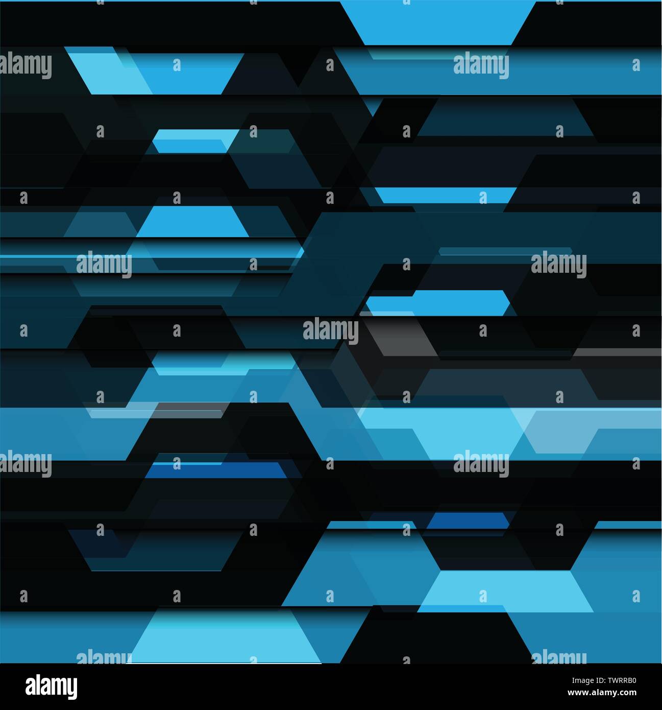 Résumé bleu noir technologie polygone futuristic background vector illustration. Illustration de Vecteur