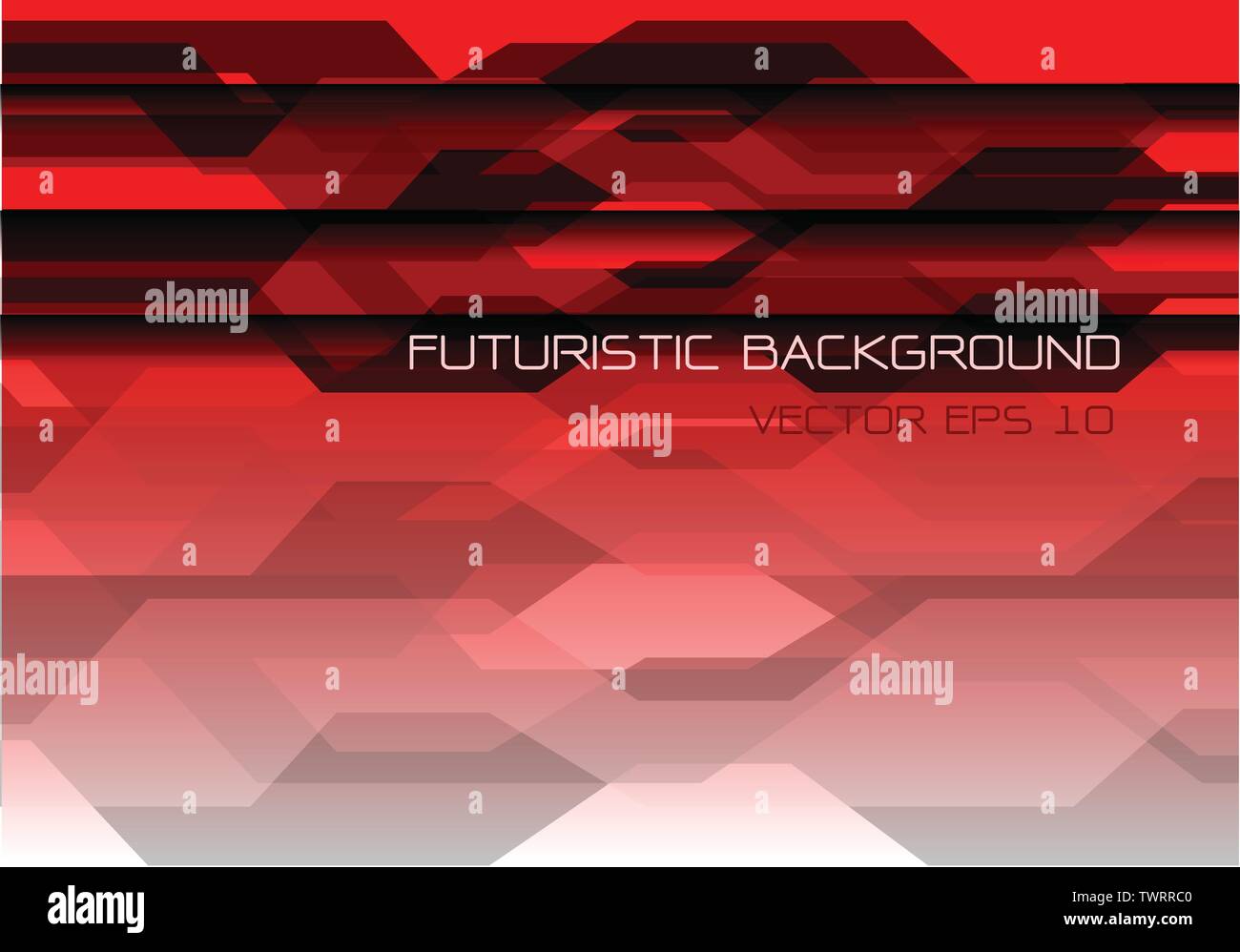 Polygone gris abstrait rouge sur fond de technologie futuriste moderne design illustration vectorielle. Illustration de Vecteur