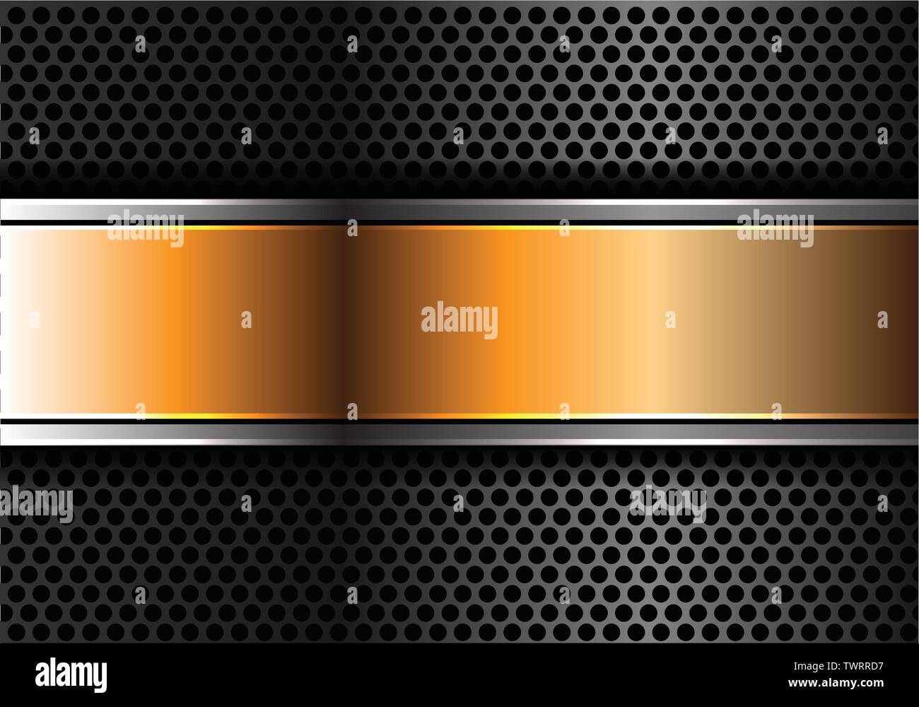 Or abstrait bannière sur cercle gris design maille luxe moderne futuristic background vector illustration. Illustration de Vecteur