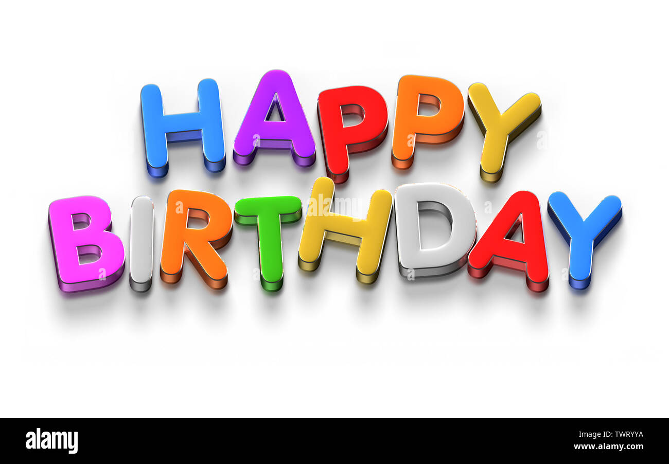 Illustration 3d Avec Le Texte Joyeux Anniversaire Design Affiche Modele Ou Arriere Plan Pour L Anniversaire Couleur Bleue Pour Garcon Ou Homme Carte De Vœux F Photo Stock Alamy