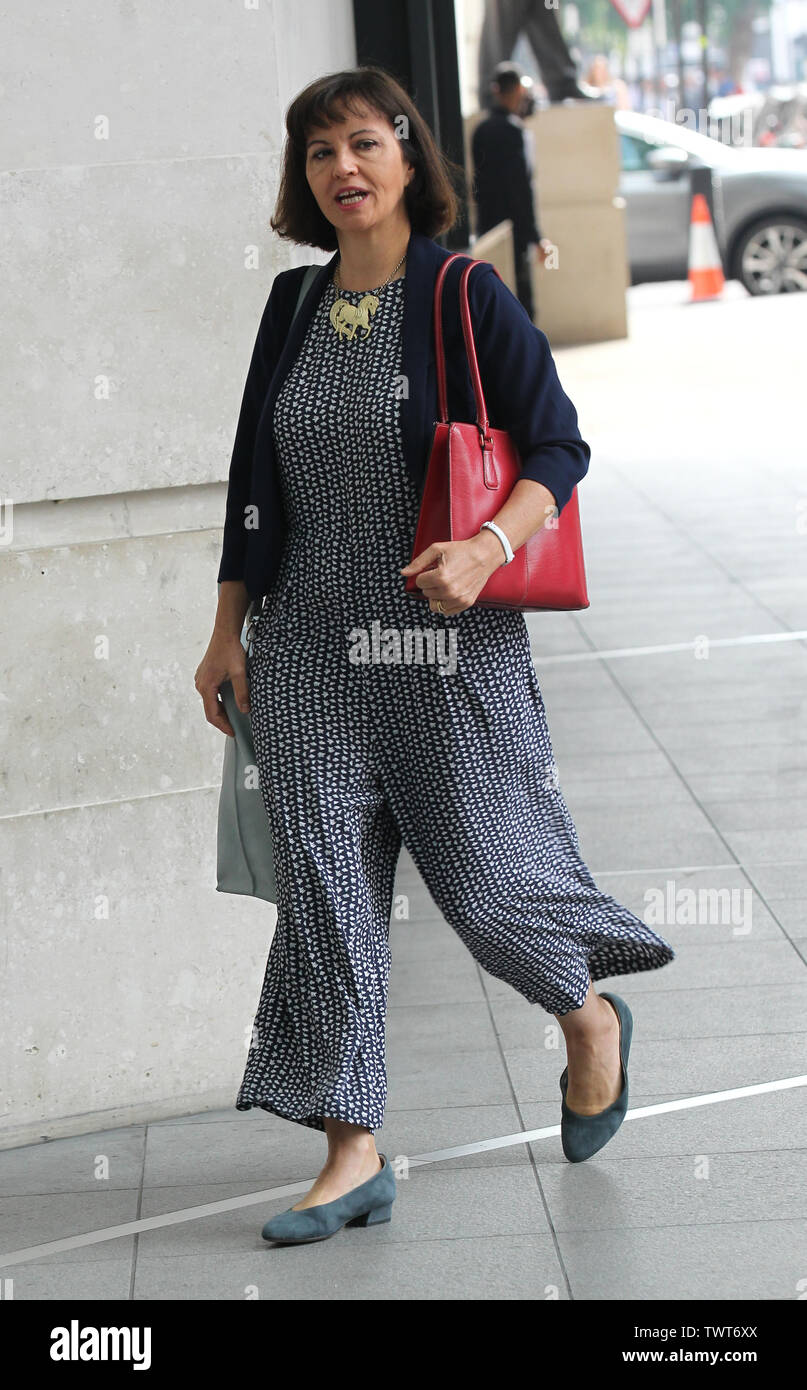 Londres, Royaume-Uni, 23 juin 2019. Caroline Flint MP vue aux studios de la BBC à Londres crédit: Banque D'Images