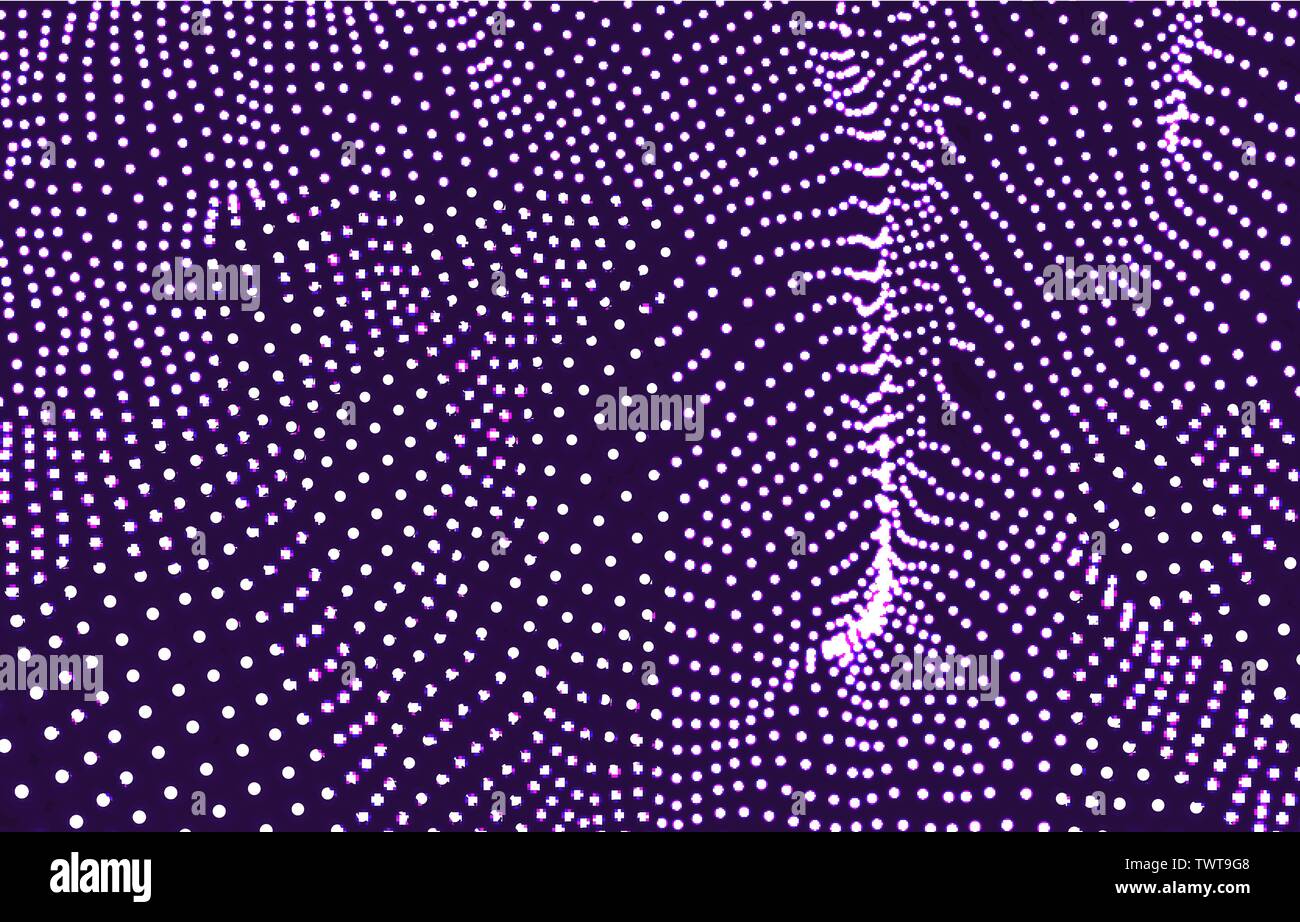 Résumé scientifique ou technologique, l'arrière-plan. La conception graphique. Illustration de Réseau avec panneaux de particules - aggloméré. Une grille 3D Surface. Illustration de Vecteur