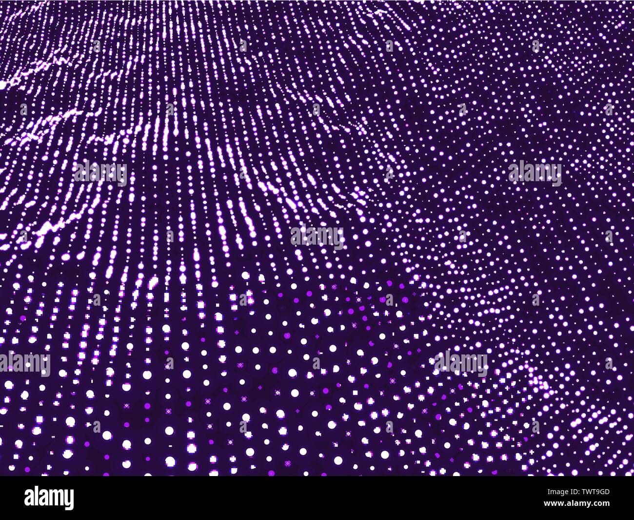 Résumé scientifique ou technologique, l'arrière-plan. La conception graphique. Illustration de Réseau avec panneaux de particules - aggloméré. Une grille 3D Surface. Illustration de Vecteur