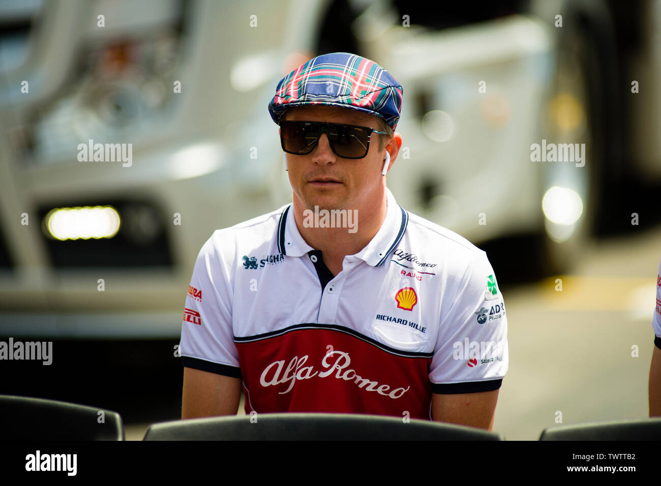 Marseille, France. 23 Juin, 2019. FIA Formula 1 Grand Prix de France, la Journée de la course, Kimi Raikkonen de l'équipe Alfa Romeo lors de la récente célébration du 80e anniversaire trois fois champion Sir Jackie Stewart sur le Circuit Paul Ricard : Action Crédit Plus Sport Images/Alamy Live News Banque D'Images