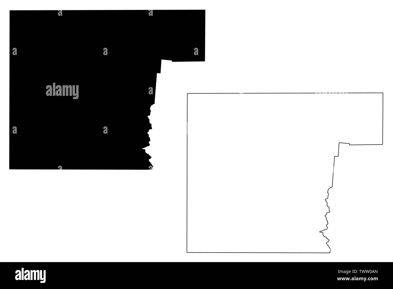 Edwards Comté (Texas (comtés au Texas, États-Unis d'Amérique,USA, États-Unis, US) map vector illustration, croquis gribouillis d'Edwards site Illustration de Vecteur