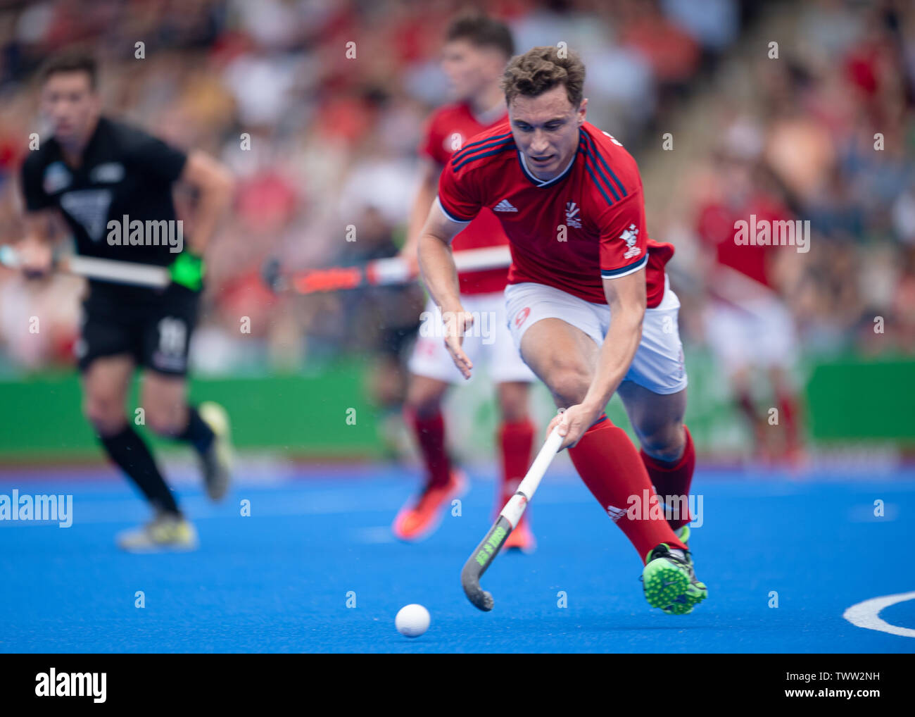 Londres, Royaume-Uni. Jun 23, 2019. MARTIN de Grande-bretagne en action lors de la Ligue Pro FIH souhaite : Grande-Bretagne contre la Nouvelle-Zélande (hommes) au stade de Twickenham Stoop le dimanche, Juin 23, 2019 à Londres en Angleterre. Credit : Taka G Wu/Alamy Live News Banque D'Images