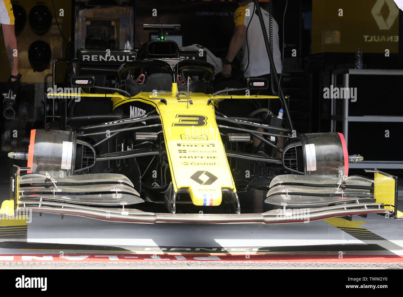 Le Castellet, Var, France. 23 Juin, 2019. Voiture Renault de DANIEL RICARDO (AUS) avant l'avant de la course du Grand Prix de France de Formule 1 sur le circuit Paul Ricard au Castellet - France.Lewis Hamilton a remporté Grand Prix Credit : Pierre Stevenin/ZUMA/Alamy Fil Live News Banque D'Images