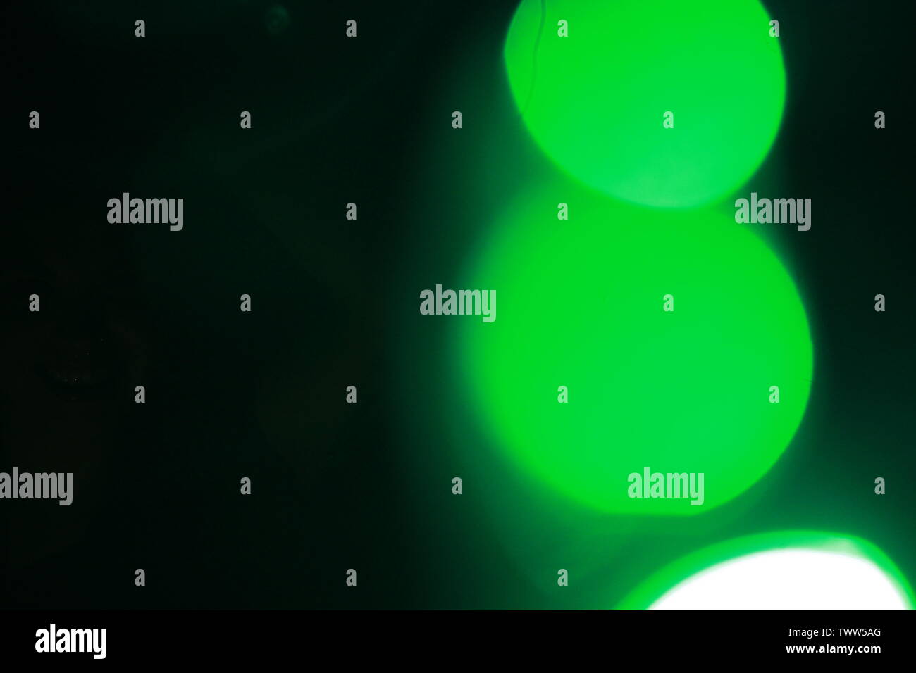 Un effet rare lors de la prise de vue photo, des lumières vertes sont apparues Banque D'Images