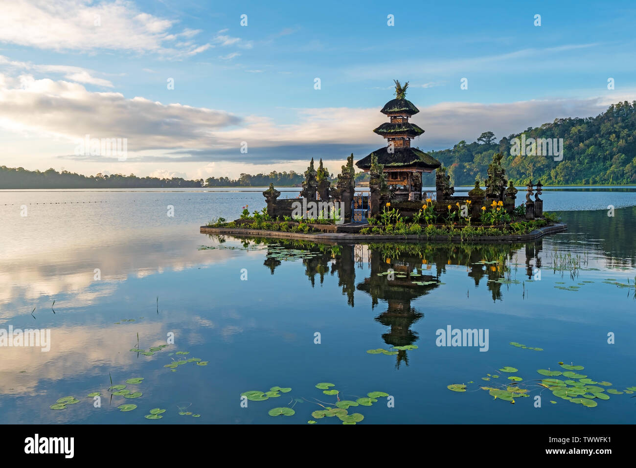 Pura Ulun Danu Beratan à Bedugul Bali Indonesia. Banque D'Images