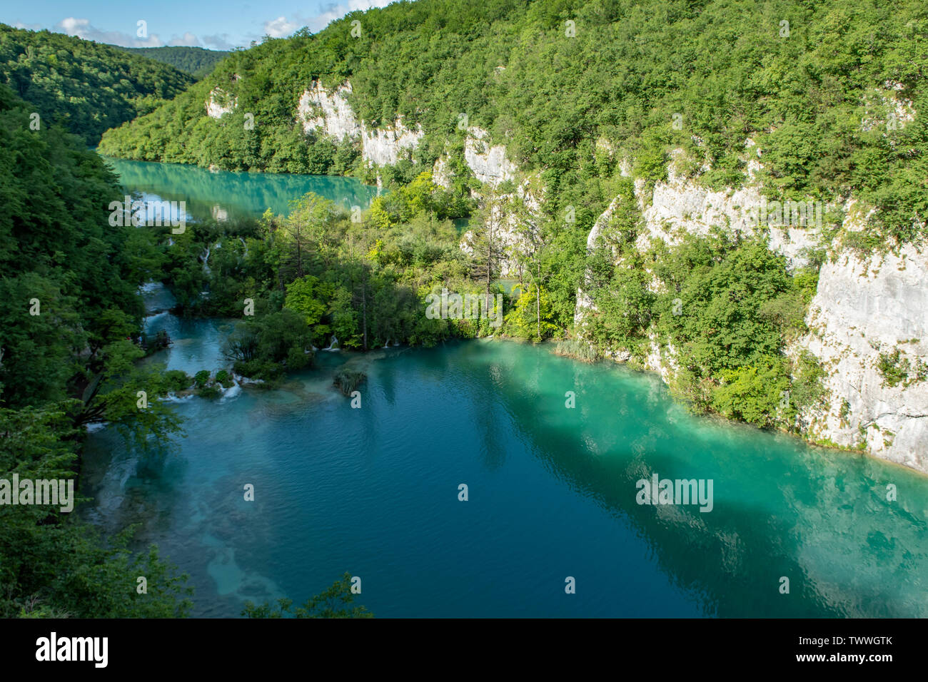 Lac Gavanovac, les lacs de Plitvice NP, Croatie Banque D'Images
